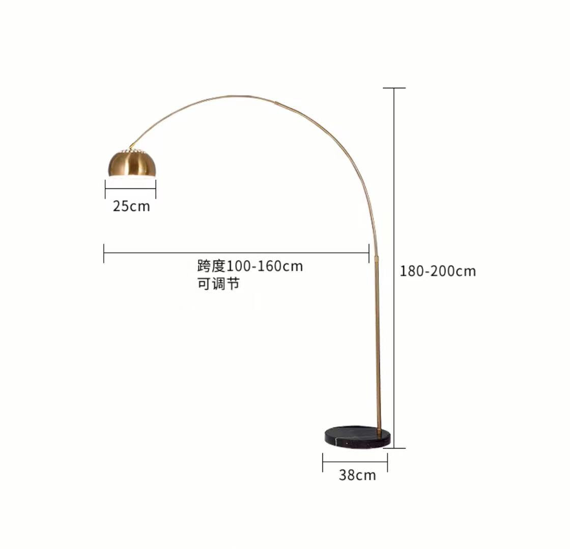 Copper Arched Floor Lamp - 4 Seasons Home Gadgets