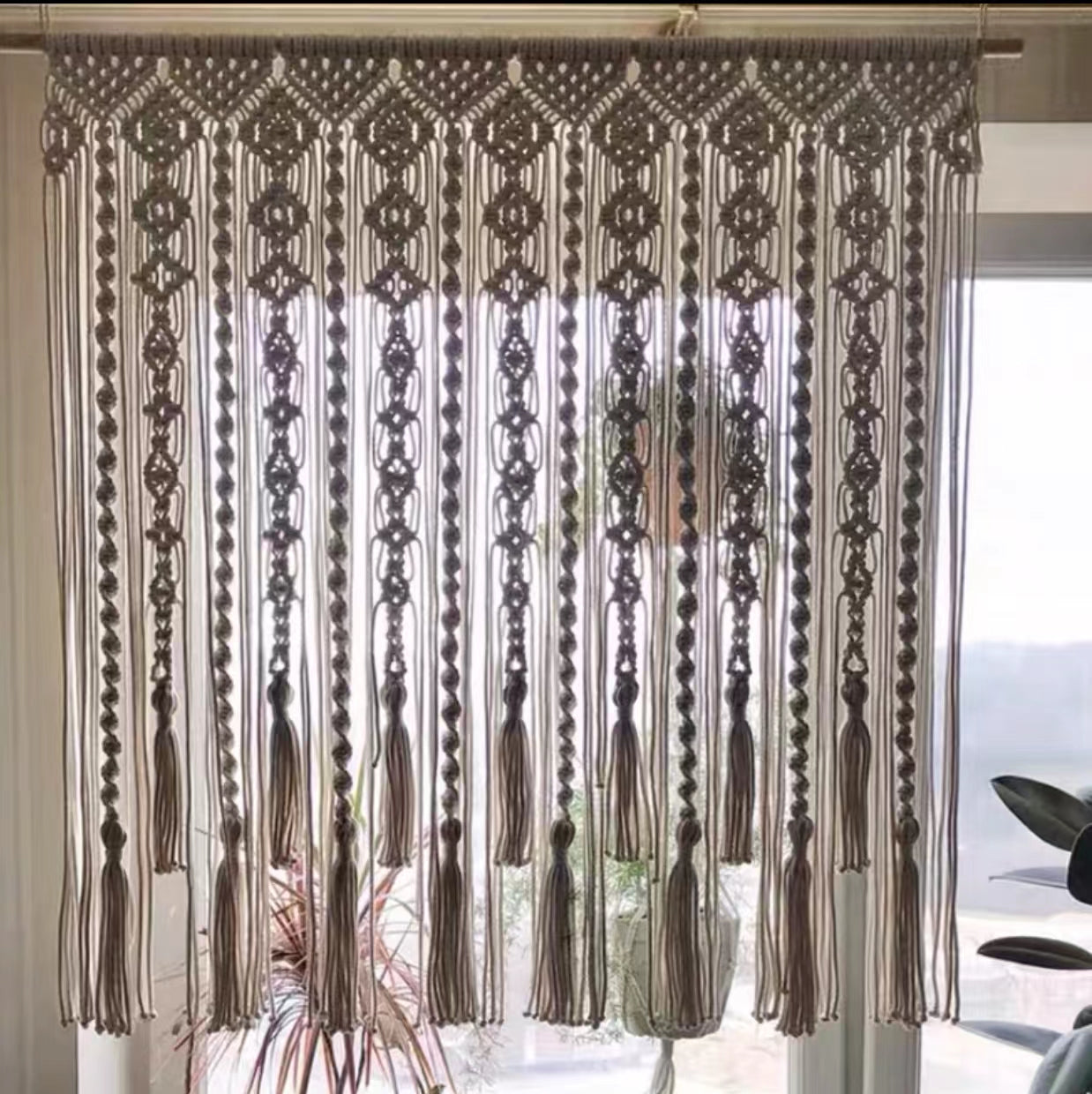 Cotton Knitted Hanging Room Divider - 4 Seasons Home Gadgets