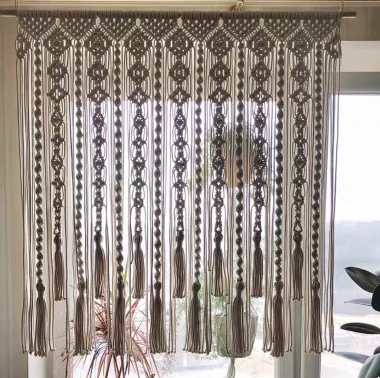 Cotton Knitted Hanging Room Divider - 4 Seasons Home Gadgets