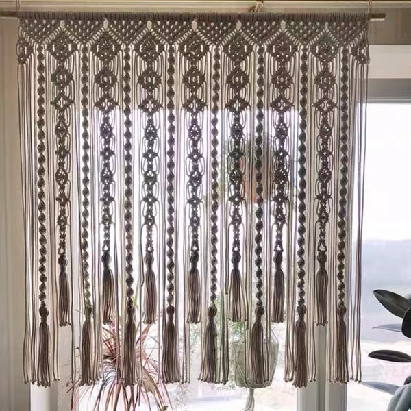 Cotton Knitted Hanging Room Divider - 4 Seasons Home Gadgets