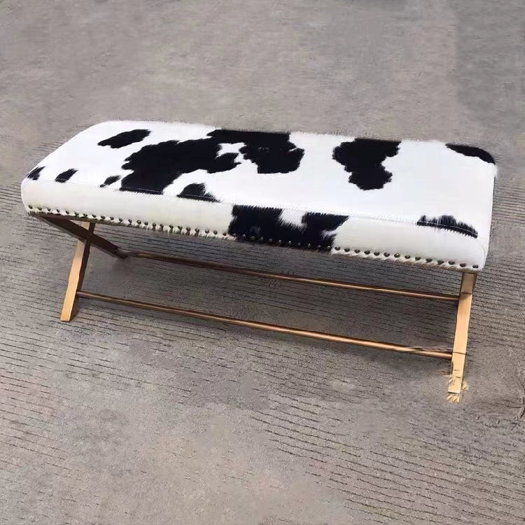 Cow Fur Bench - 4 Seasons Home Gadgets