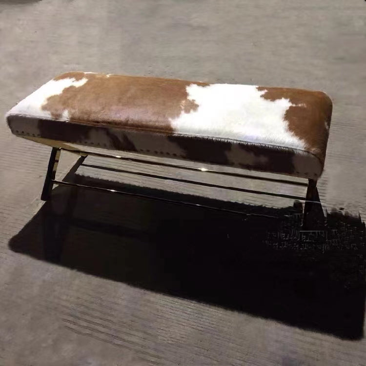 Cow Fur Bench - 4 Seasons Home Gadgets