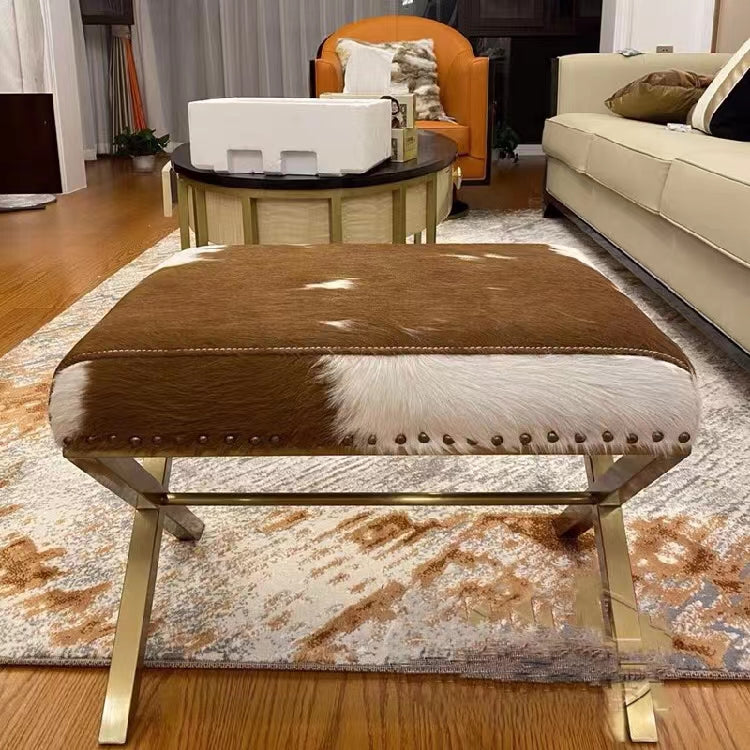 Cow Fur Bench - 4 Seasons Home Gadgets