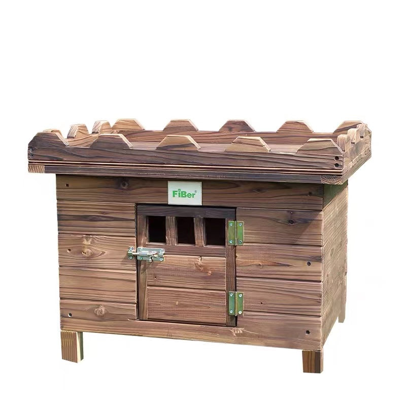 Cozzie Oak Wood Dog House - 4 Seasons Home Gadgets