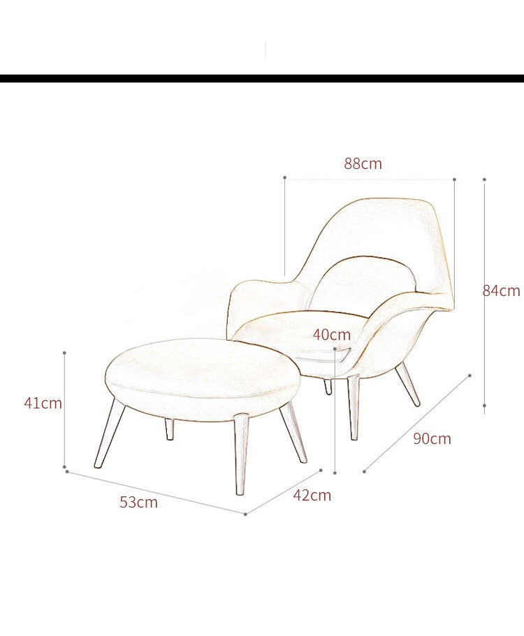 Daaiel Accent Chair With Ottoman - 4 Seasons Home Gadgets