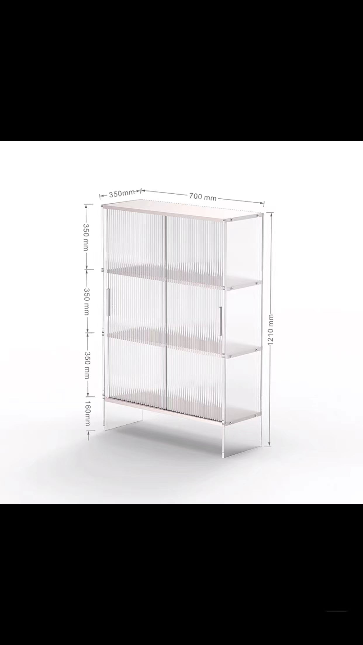 Dacari Acrylic Standing Bookcase - 4 Seasons Home Gadgets