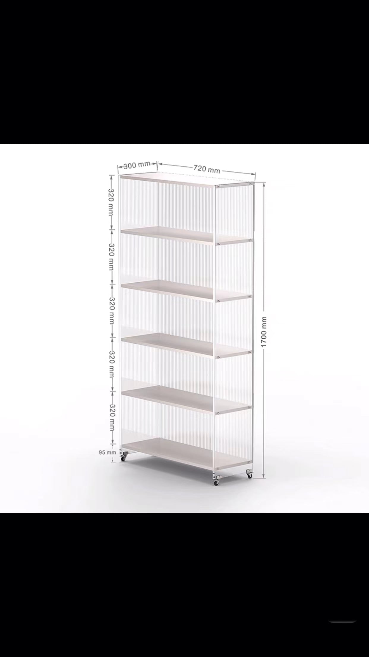 Dacari Acrylic Standing Bookcase - 4 Seasons Home Gadgets