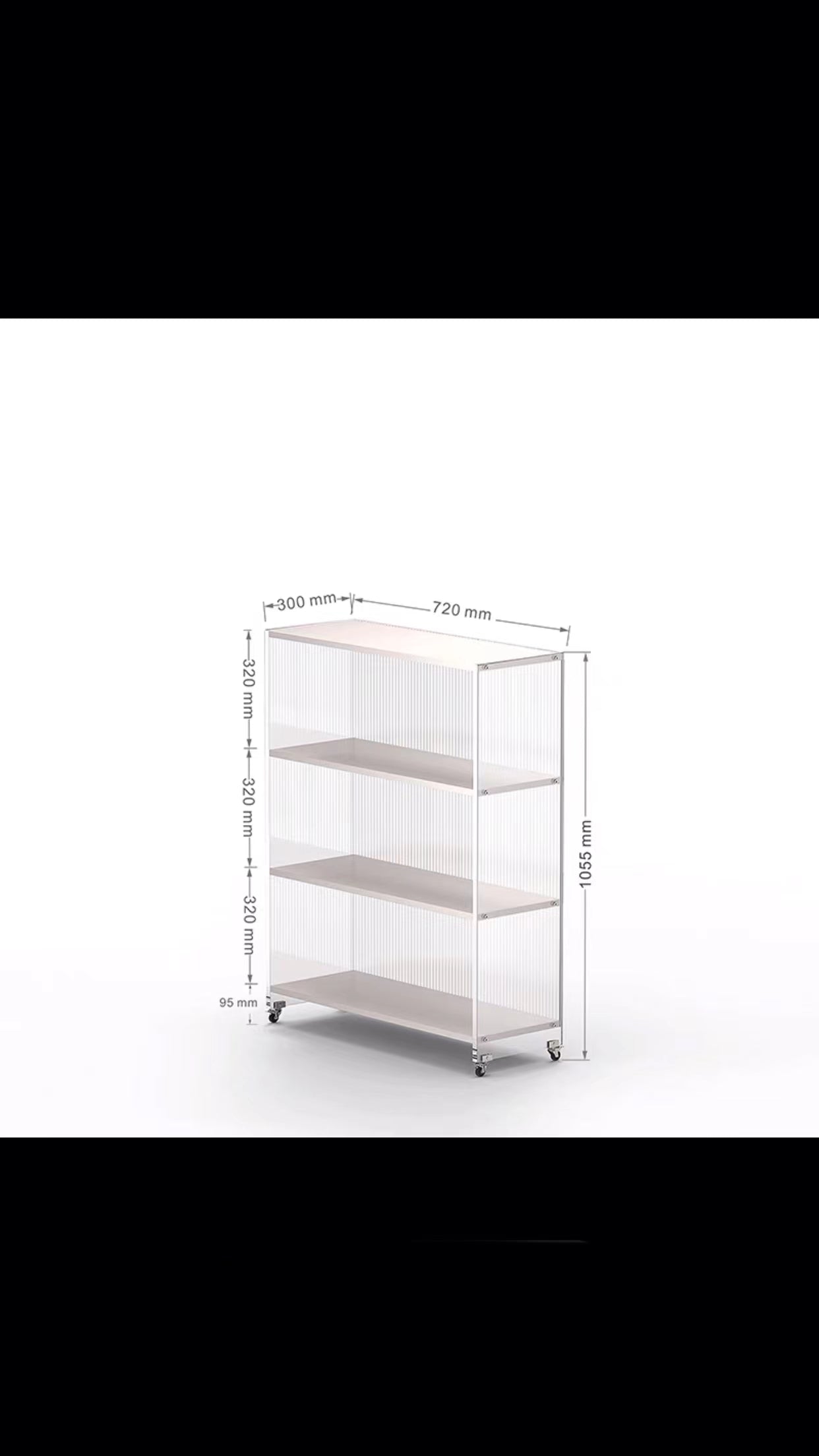 Dacari Acrylic Standing Bookcase - 4 Seasons Home Gadgets