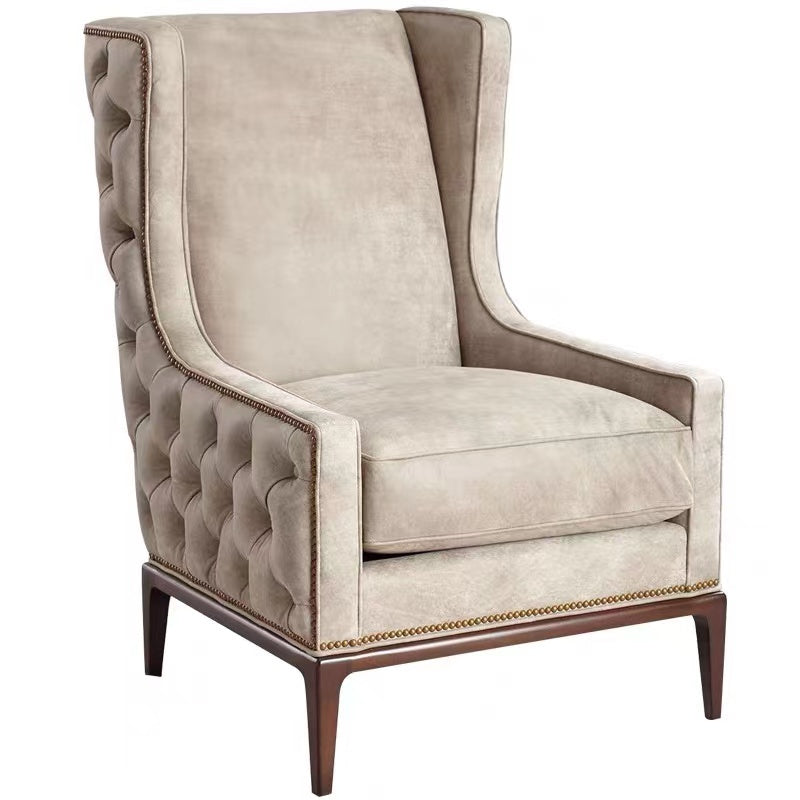 Dannesha Wide Tufted Armchair and Ottoman - 4 Seasons Home Gadgets