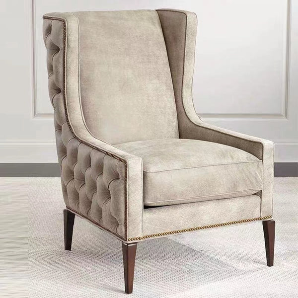 Dannesha Wide Tufted Armchair and Ottoman - 4 Seasons Home Gadgets