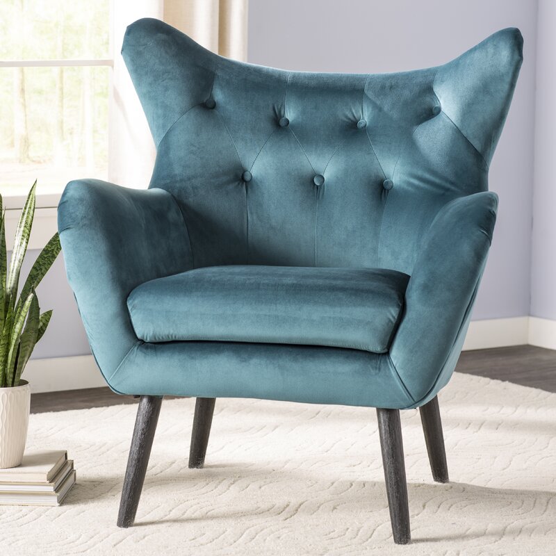 Danney Wide Tufted Velvet Wingback Chair - 4 Seasons Home Gadgets