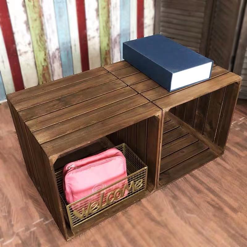 Decorative Wood Storage Crate Set - 4 Seasons Home Gadgets