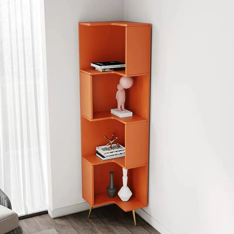 Dekobe Solid Wood Corner Bookcase - 4 Seasons Home Gadgets