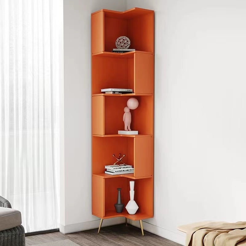 Dekobe Solid Wood Corner Bookcase - 4 Seasons Home Gadgets