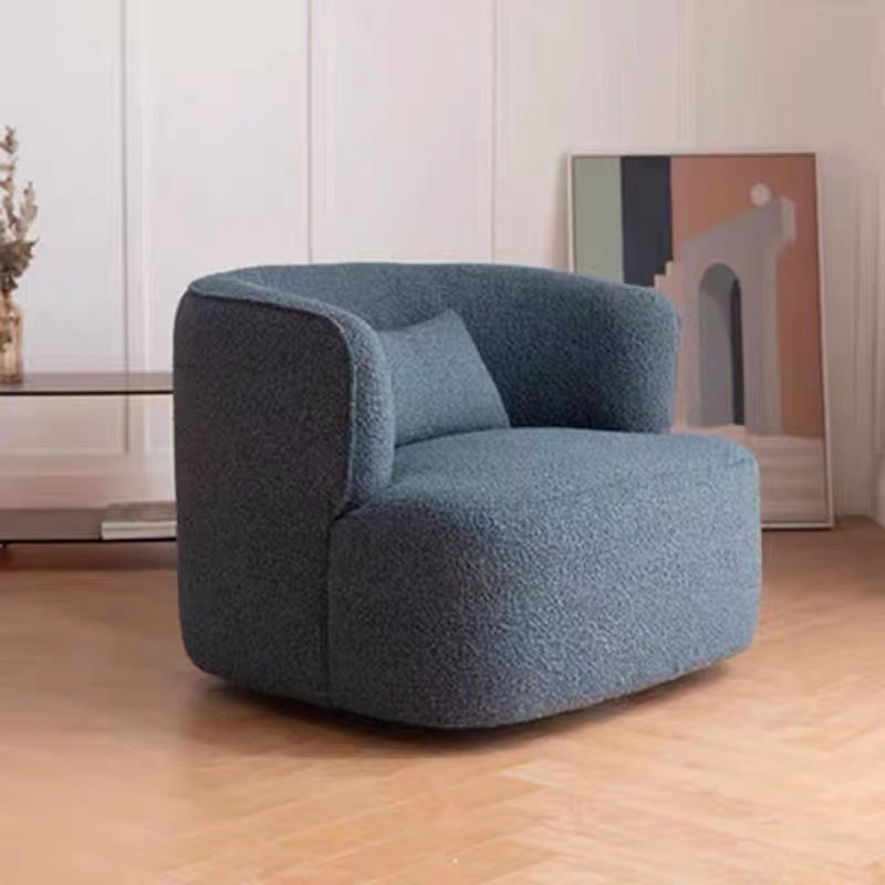 Deshaune Wide Boucle Upholstered Swivel Barrel Chair - 4 Seasons Home Gadgets