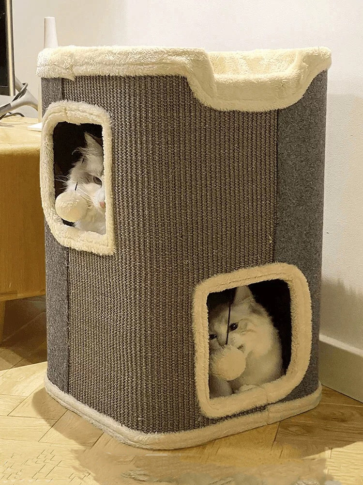 Designer Square Tower Cat Bed - 4 Seasons Home Gadgets