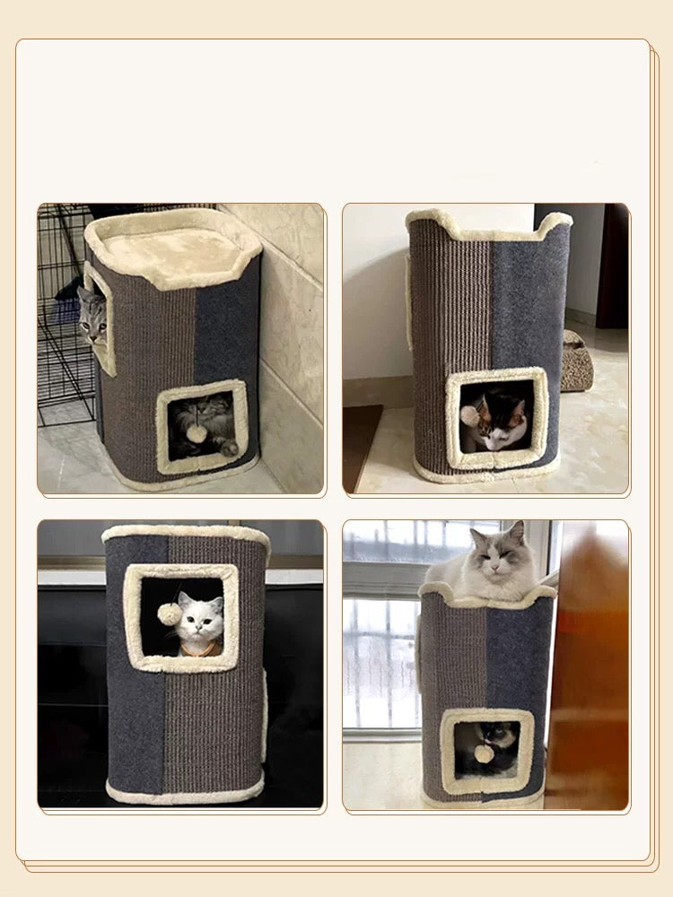 Designer Square Tower Cat Bed - 4 Seasons Home Gadgets