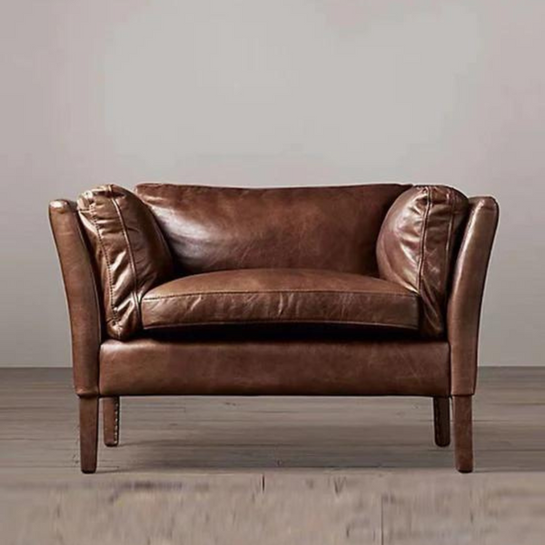 Dima PU Leather Wide Armchair - 4 Seasons Home Gadgets