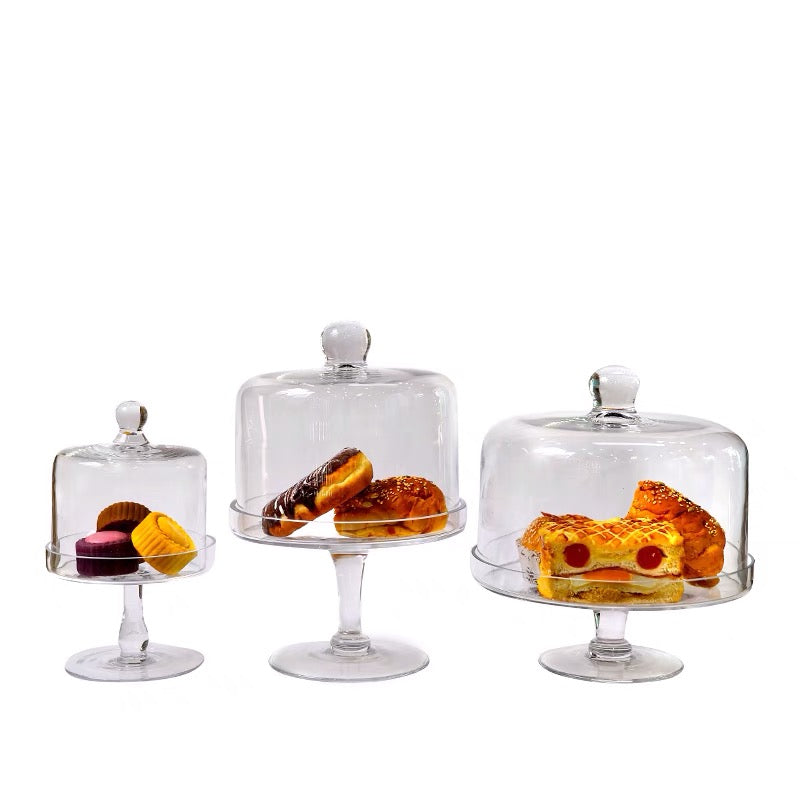 Dome Glass Cake Stand - 4 Seasons Home Gadgets