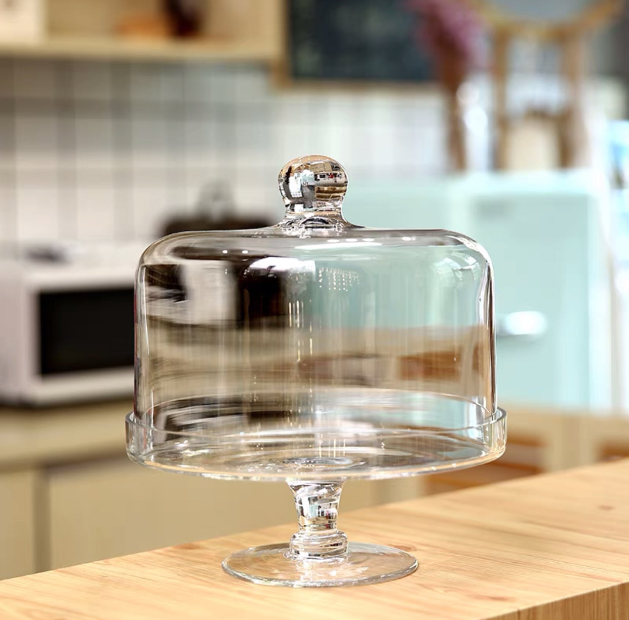 Dome Glass Cake Stand - 4 Seasons Home Gadgets