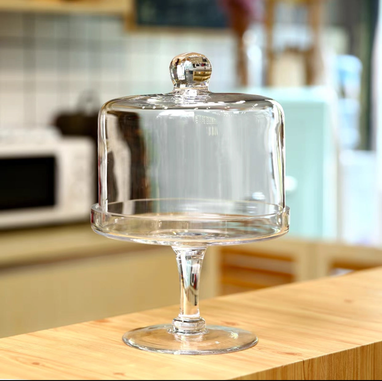 Dome Glass Cake Stand - 4 Seasons Home Gadgets