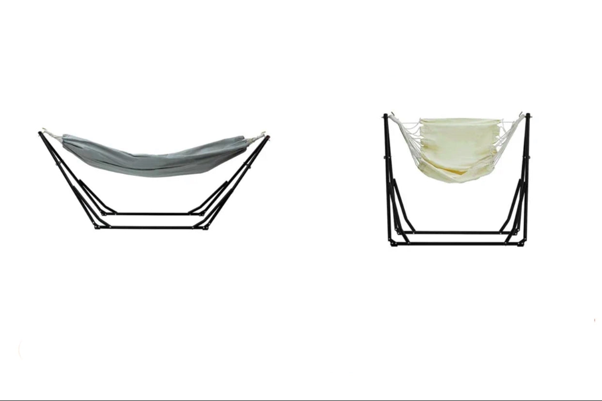 Double Canvas Classic Hammock with Stand - 4 Seasons Home Gadgets