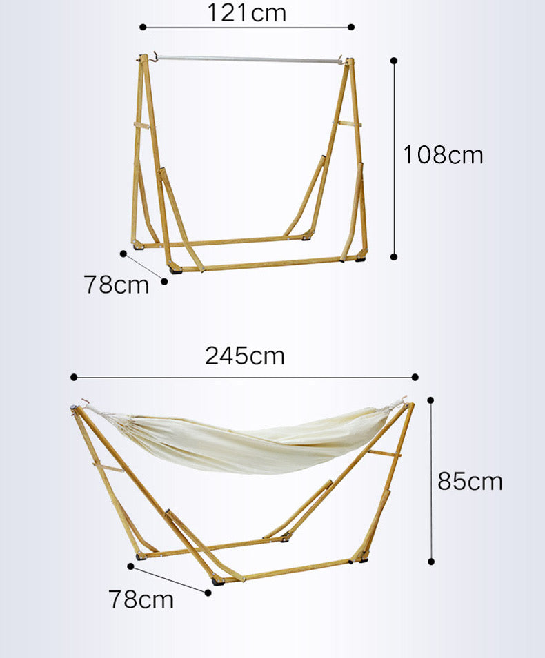 Double Canvas Classic Hammock with Stand - 4 Seasons Home Gadgets