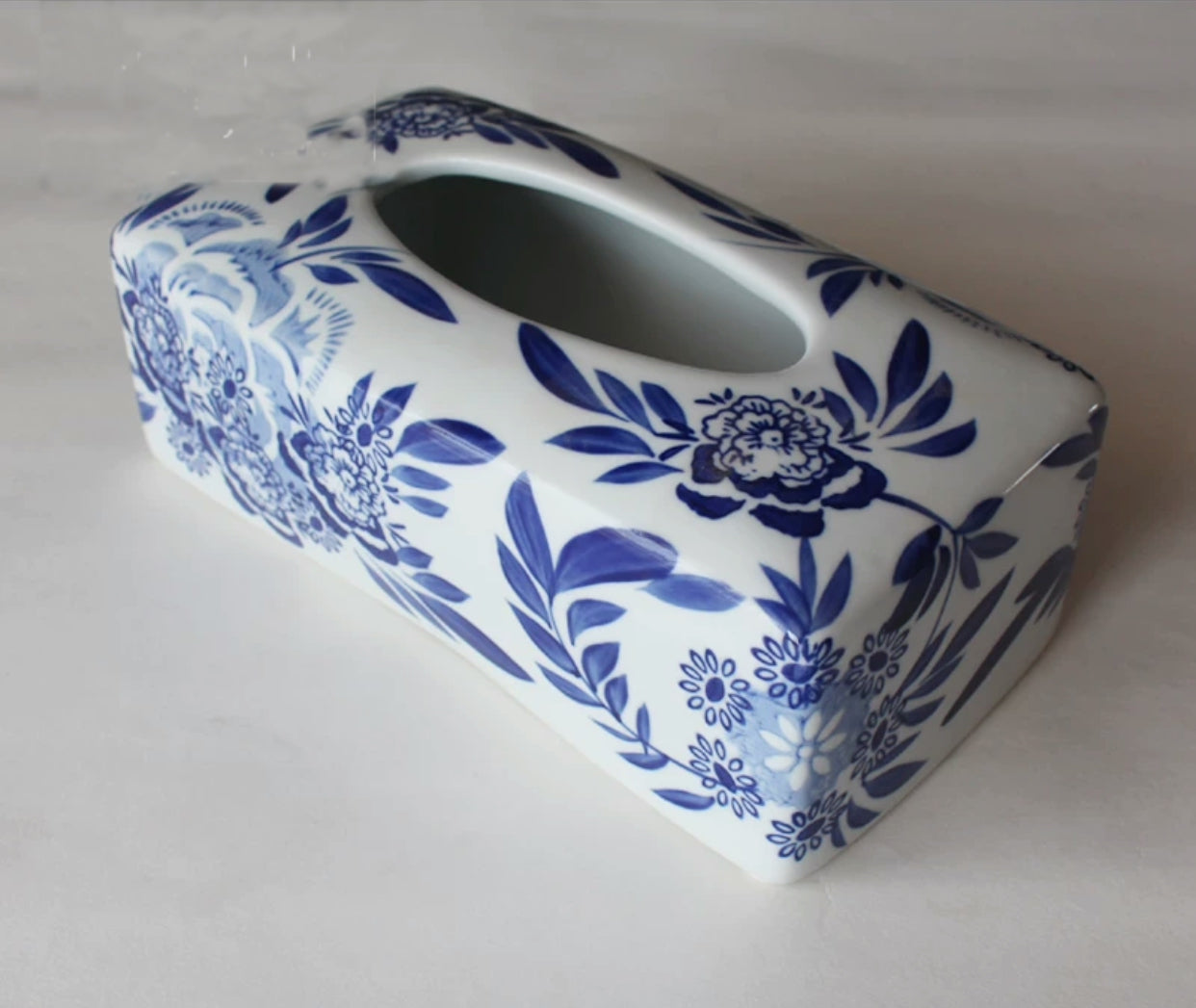 Double Happiness Porcelain Tissue Box Cover - 4 Seasons Home Gadgets