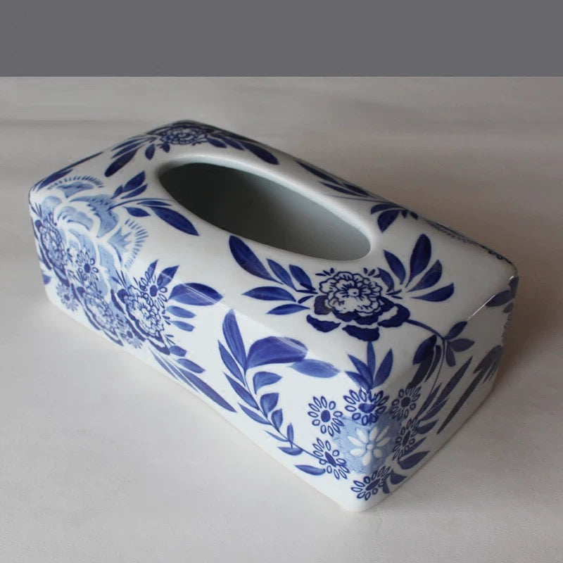 Double Happiness Porcelain Tissue Box Cover - 4 Seasons Home Gadgets