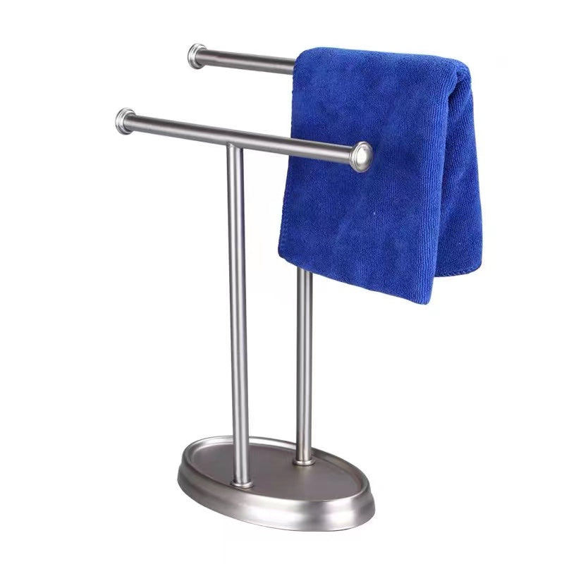 Double T Hand Towel Holder Counter Top Towel Rack - 4 Seasons Home Gadgets