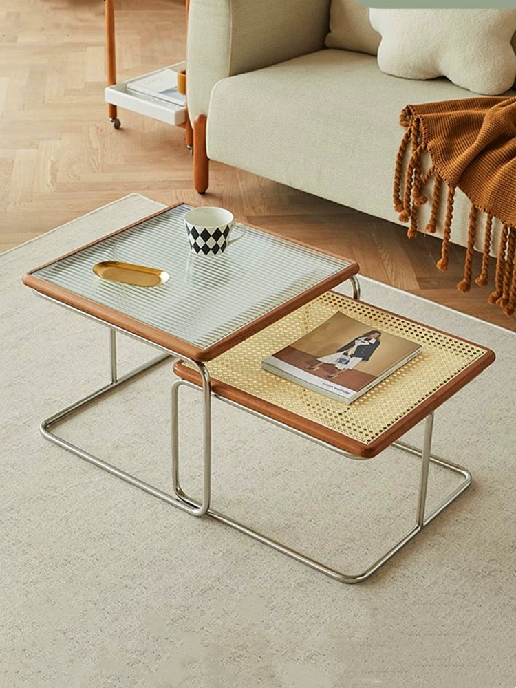 Ebling Glass Top Nesting Tables - 4 Seasons Home Gadgets