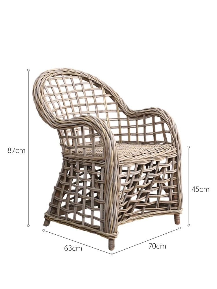 Edan Rattan Armchair - 4 Seasons Home Gadgets