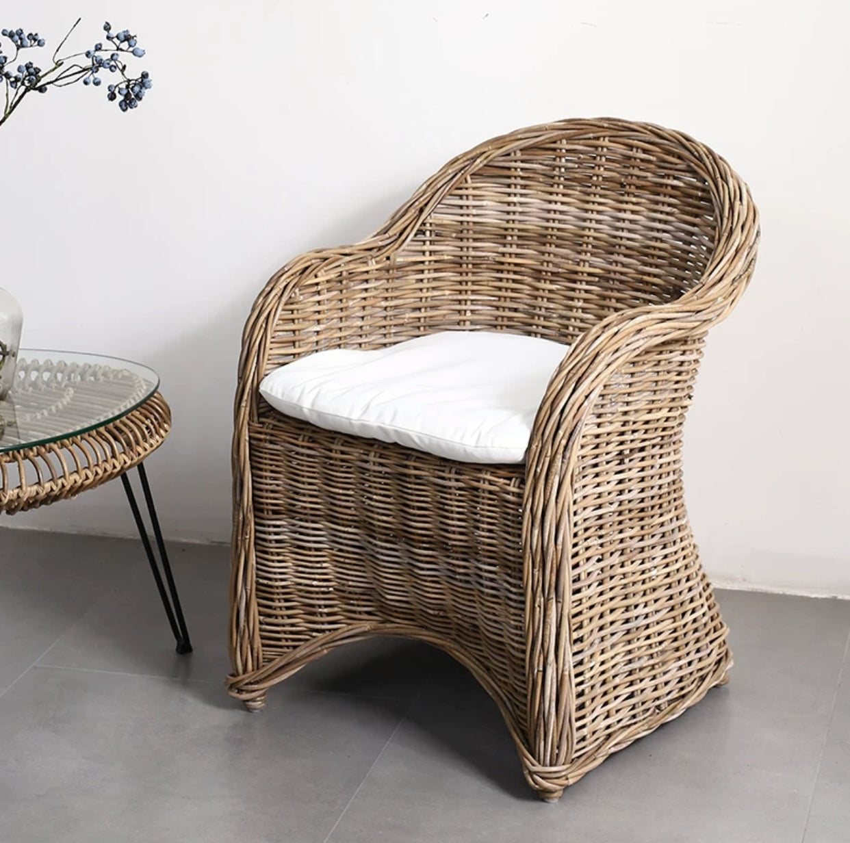 Edan Rattan Armchair - 4 Seasons Home Gadgets