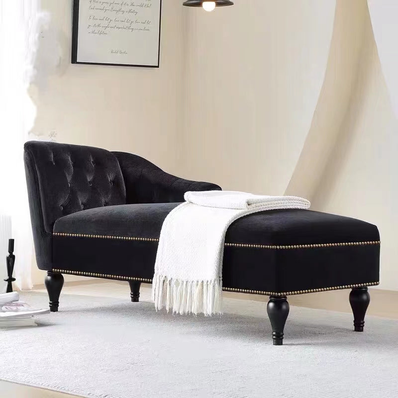 Elfida Velvet Chaise Lounge - 4 Seasons Home Gadgets