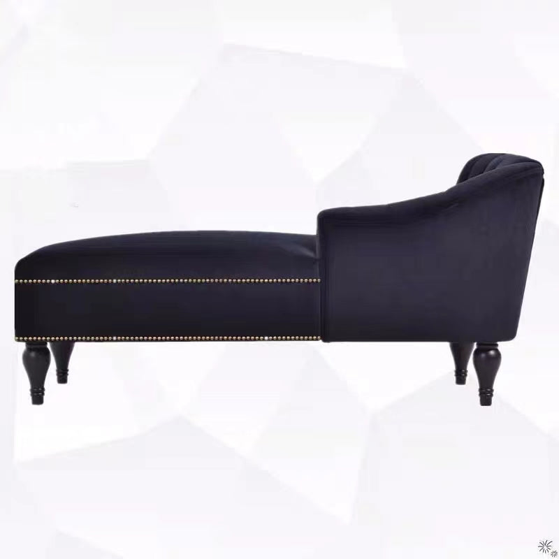 Elfida Velvet Chaise Lounge - 4 Seasons Home Gadgets