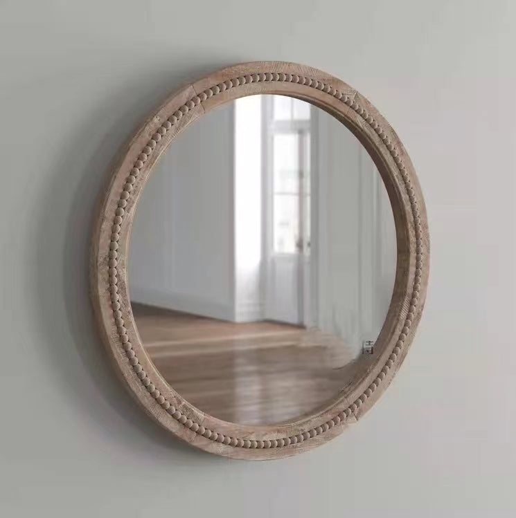 Elle Wall Mounted Wood Mirror - 4 Seasons Home Gadgets