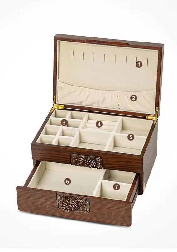 Extra Large Pine Jewelry Box - 4 Seasons Home Gadgets