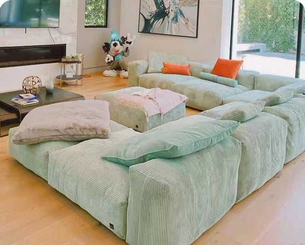 Extra Large Square Arm Modular Sofa - 4 Seasons Home Gadgets