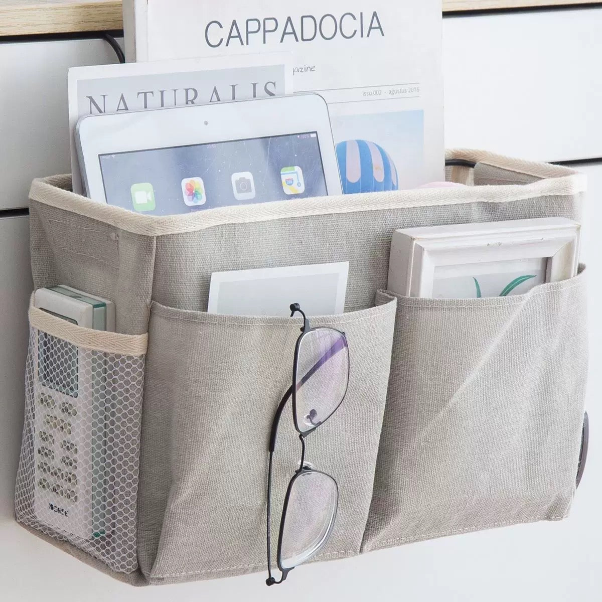 Fabric Bedside Caddy Set - 4 Seasons Home Gadgets