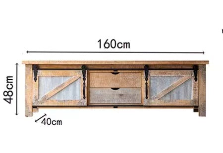 Farmhouse Wood TV Console Table - 4 Seasons Home Gadgets