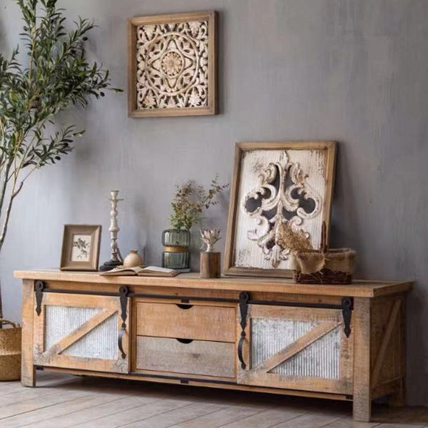 Farmhouse Wood TV Console Table - 4 Seasons Home Gadgets