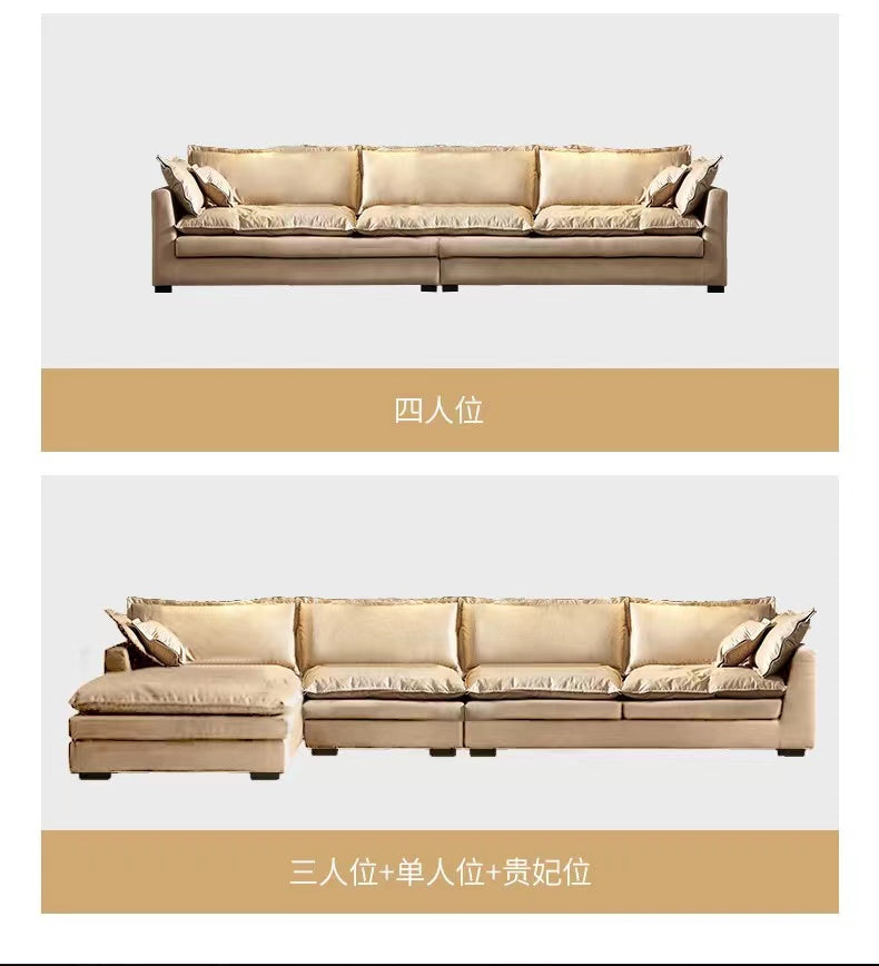 Faux Cream Leather Tuxedo Arm Sofa - 4 Seasons Home Gadgets