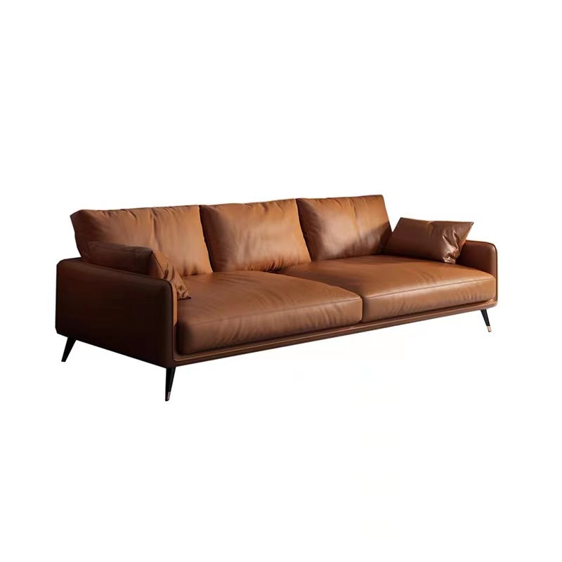 Faux Leather Square Arm Sofa - 4 Seasons Home Gadgets