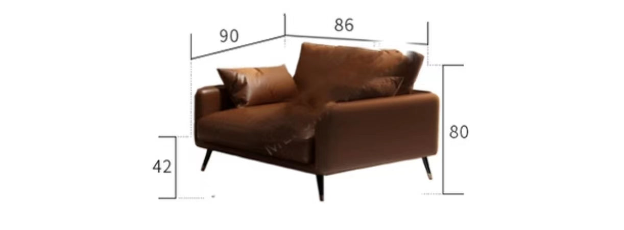 Faux Leather Square Arm Sofa - 4 Seasons Home Gadgets