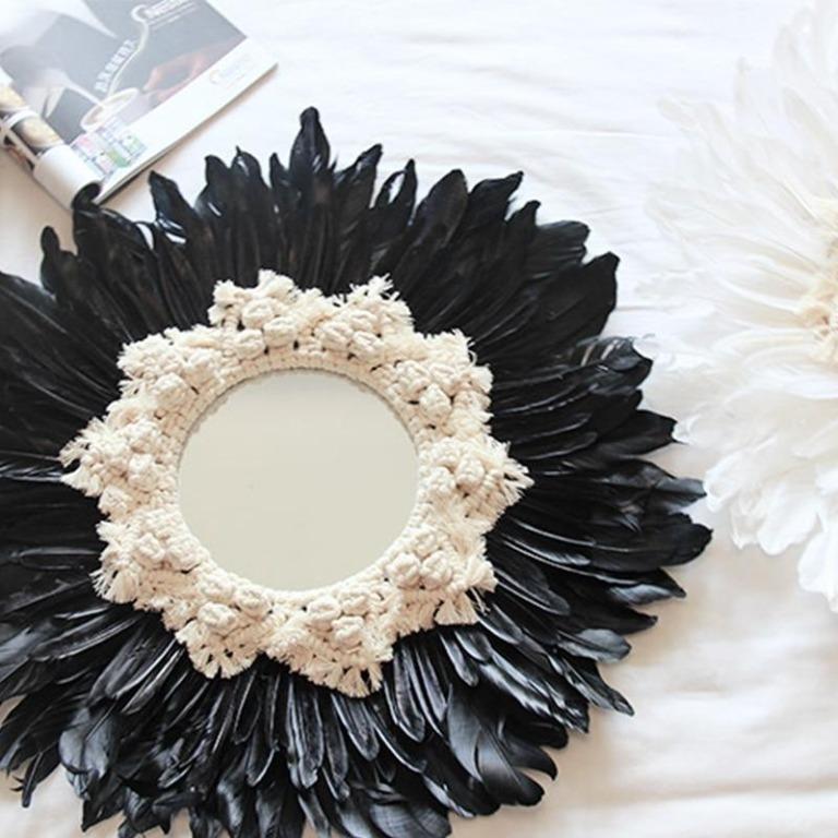 Feather Wall Mirror - 4 Seasons Home Gadgets