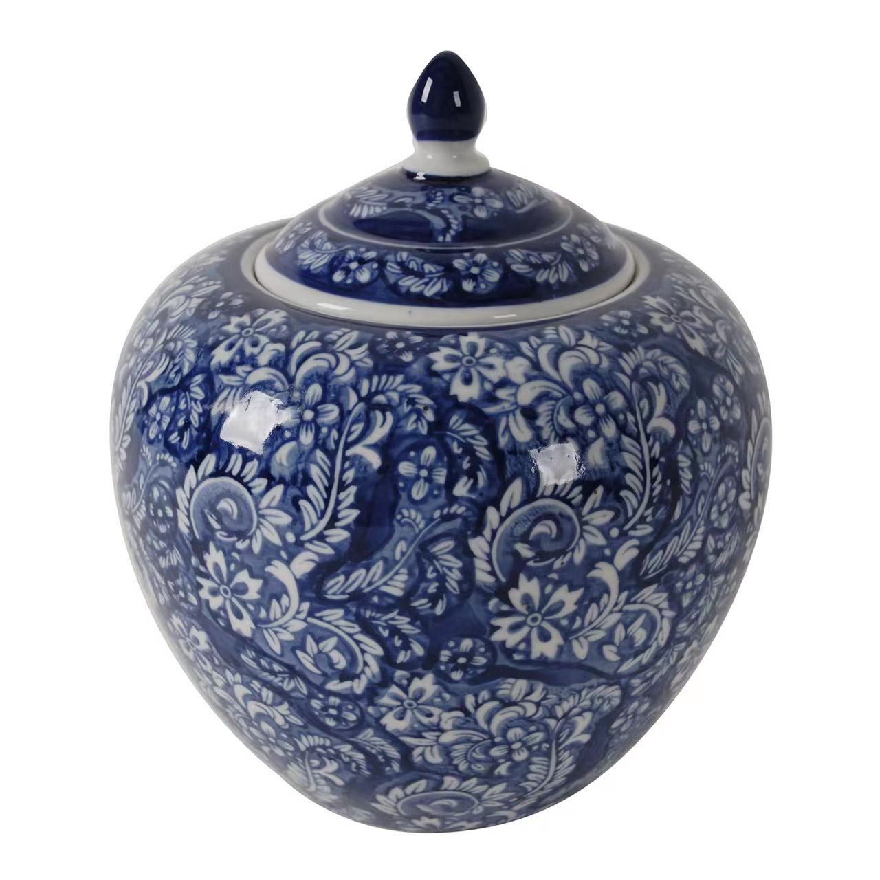 Fine China Blue Ceramic Jar - 4 Seasons Home Gadgets