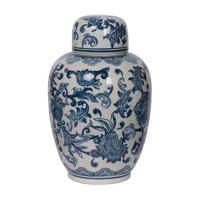 Fine China Blue Ceramic Jar - 4 Seasons Home Gadgets