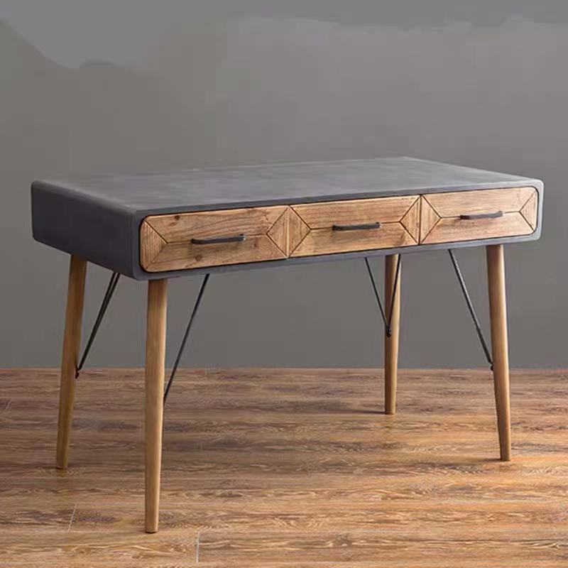 Fir Wood Drawers Desk - 4 Seasons Home Gadgets