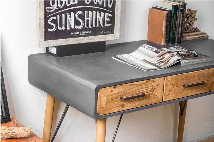 Fir Wood Drawers Desk - 4 Seasons Home Gadgets
