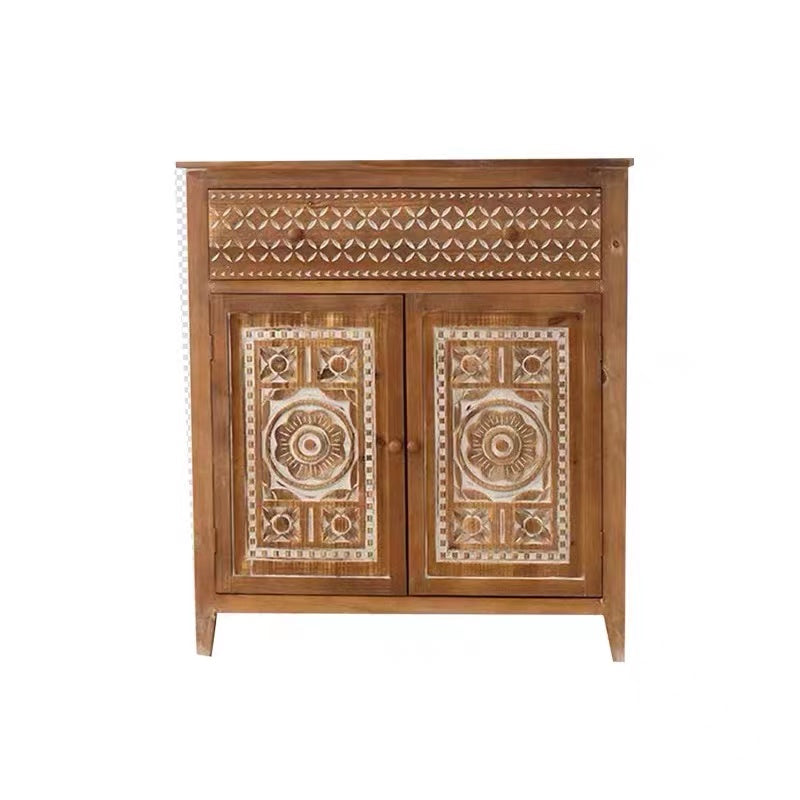 Fir Wood Sideboard Buffet Server Cabinet - 4 Seasons Home Gadgets